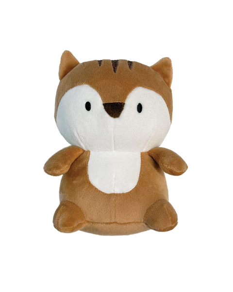 Chipmunk Marshmallow Squisher Squeaky Plush Dog Toy