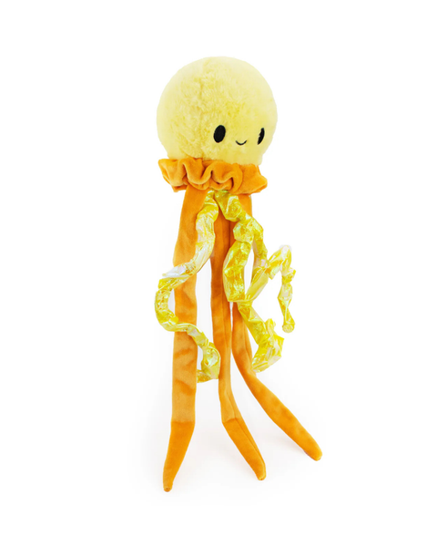 18" Solaris the Jellyfish with Squeaker Ball & Crinkle Dog Toy