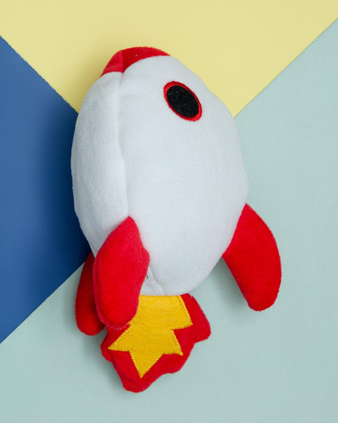 3-in-1 Prickles Rocketship + Astronaut + Squeaky Ball Dog Toy