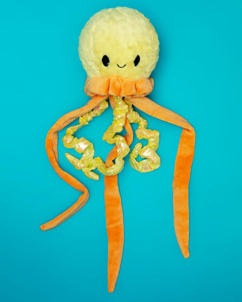 18" Solaris the Jellyfish with Squeaker Ball & Crinkle Dog Toy