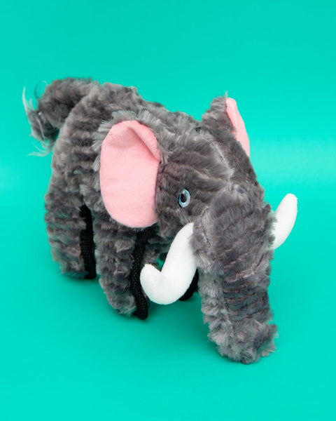 2-in-1 Elephant Plush + Mini Tennis Ball Dog Toy