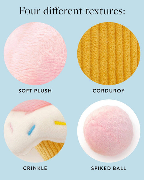 2-in-1 Cupcake Interactive Bounce Dog Toy